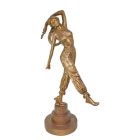 Art-Deco Bronzestatue Tänzerin, A BRONZE ART DECO DANCER