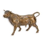 Bronzetierfigur Stier, Stierfigur, Bronzestier, Gartenfigur, A BRONZE SCULPTURE OF A BULL