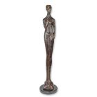 Moderne Bronzefigur weiblicher Akt, A MODERNIST BRONZE SCULPTURE OF A FEMALE NUDE