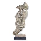 Bronzefigur "Sage nichts Böses" in altsilber, A BRONZE SCULPTURE SPEAK NO EVIL" - OLD SILVER"