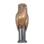 Bronzetierfigur Eule, A BRONZE SCULPTURE OF AN OWL