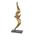 Moderne Bronzefigur Vogel im Flug, A MODERNIST BRONZE SCULPTURE OF A BIRD IN FLIGHT