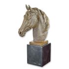 Bronzetierfigur Pferdekopf, A BRONZE SCULPTURE OF A HORSE HEAD