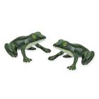 2er-Set Gusseisen-Froschfiguren, A PAIR OF CAST IRON FROGS