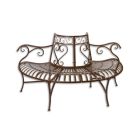 Halbrunde Baumbank aus Eisen, A DEMI ROUND IRON TREE BENCH