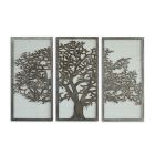 Dreiteiliges Eisenwandbild mit Baum, Triptychon, AN IRON TREE WALL DECOR - TRIPTYCH