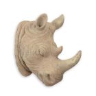 Wanddekoration Nashorn-Kopf, Kunststein, A WALL MOUNT MGO RHINOCEROS HEAD