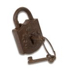 Vorhängeschloss mit Schlüssel aus Gusseisen, A CAST IRON LOCK WITH KEYS (NON-FUNCTIONAL)