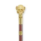 Gehstock mit Totenkopf-Griff aus Polyresin, Spazierstock, Gehstock, Sammlerstock, Halloweendeko, A RESIN-HANDLED WALKING STICK