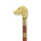 Gehstock mit Hundefigur-Griff aus Polyresin, Spazierstock, Herrenstock, Gehhilfe, Alltagshilfe, A RESIN-HANDLED WALKING STICK