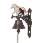 Paar Wandglocken mit Pferd und Fohlen, A PAIR OF CAST IRON HORSE AND COLT BELLS