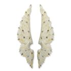 2er-Set Engelsflügel, H. 106,5 cm, Wanddekoration, antikweiß, A PAIR OF WALL-MOUNT ANGEL WINGS - ANTIQUE WHITE