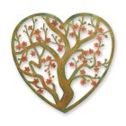 Wanddekoration Eisenherz mit Lebensbaum, H. 99 cm, Eisendekoration, Gartendekoration, AN IRON HEART-SHAPED TREE OF LIFE  WALL DECOR