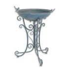 Paar Vogelbäder aus Eisen in blau, A PAIR OF IRON BIRD BATHS, OLD BLUE