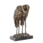 Bronzefigur Paar Marabou-Störche, Höhe 35,8 cm, Tierfigur, Dekofigur, Skulptur, A BRONZE SCULPTURE OF A COUPLE OF MARABOU STORKS