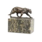 Bronzefigur gehender Panther, Höhe 12,8 cm, klein, Figurine, Dekofigur, A BRONZE SCULPTURE OF A WALKING PANTHER