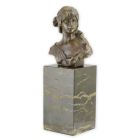 Bronzefigur Frauenbüste, Höhe 22,8 cm, klein, Figurine, Dekofigur, Skulptur, A BRONZE SCULPTURE OF A WOMAN BUSTE