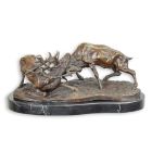Bronzefigur Hirsche, Kampfszene, Länge 43,3 cm, Gartenfigur, Dekofigur, Skulptur, A BRONZE SCULPTURE OF TWO FIGHTING STAGS
