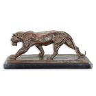 Bronzefigur Panther, Länge52 cm, Tierfigur, Dekofigur, Skulptur, A BRONZE SCULPTURE OF A PANTHER