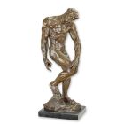 Bronzefigur Adam, Höhe 56 cm, nackter Mann, Gartenfigur, Dekofigur, Skulptur, A BRONZE SCULPTURE OF ADAM