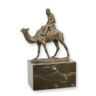 Bronzefigur Kamel mit Reiter, Höhe 21,5 cm, klein, Figurine, Mann, Dekofigur, A BRONZE SCULPTURE OF A CAMEL AND RIDER