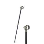 Gehstock, H. 91,5 cm, Aluminium, Widderkopf, Spazierstock, Wanderstock, AN ALUMINIUM WALKING STICK