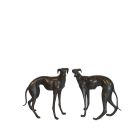 Bronze Figur, Greyhound pair, Windhund Paar, Hund