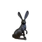 Bronzefigur Hase, Höhe 57 cm, Hasenfigur, Bronzehase, Bronzetier, Tierfigur, Gartenfigur, Osterhase