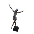 Bronze Figur, Ballerina, tanzende Frau, Bronzefigur, Statue, Skulptur