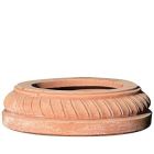 Impruneta Terracotta, Base a Fascia Scanalata, Sockel, Basis, Terracottasockel, Terracottabasis