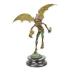 Bronzefigur Kobold, Gnom, Wichtel, Zwerg, A BRONZE SCULPTURE OF A WINGED GOBLIN