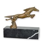 Automaskottchen Bronzefigur Pferd, A BRONZE CAR MASCOTTE OF A HORSE