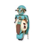 Miniaturmodell Roboter, blau, Zinkblech, A TIN MODEL OF A ROBOT