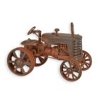 Miniaturmodell Traktor, Trecker, Zinkblech, A TIN MODEL OF A RUBIGINOUS TRACTOR