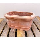 Galestro Terracotta, Fioriera Ovale Bordata, Blumentopf, Blumenkasten, oval, schlicht, Streifen