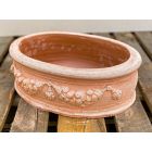 Galestro Terracotta, Ovale Festoni, Blumentopf, Blumenschale, oval, Früchtegirlande