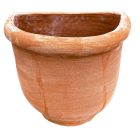 Galestro Terracotta, Tasca Liscia, Wandtopf, Blumentopf, halbrund, schlicht