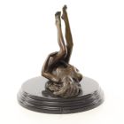 Erotische Bronzefigur weiblicher Akt, liegende, nackte Frau, Sammlerfigur, Erotikfigur, AN EROTIC BRONZE SCULPTURE OF A RECLINING FEMALE NUDE