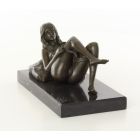 Erotische weibliche Bronzefigur, AN EROTIC BRONZE SCULPTURE OF A RECLINING FEMALE