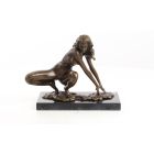 Erotische Bronzefigur, weiblicher Akt, nackte Frau, Nacktfigur, Sammlerfigur, AN EROTIC BRONZE SCULPTURE OF A FEMALE NUDE