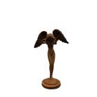 Gusseisen Figur, stehender Engel mit großen Flügeln, Gartendekoration, Dekoration, Statue