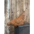 Gusseisentierfigur, Huhn, Henne, Gusseisenhuhn, Tierfigur, Gartenfigur