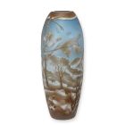 Kameo-Glasvase "Winterlandschaft", Höhe 36 cm, Blumenvase, Kameovase, Landschaftsdekor, A CAMEO GLASS VASE 'WINTER LANDSCAPE'