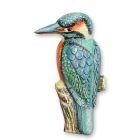 Gusseisenwandfigur Vogel, mehrfarbig, Höhe 27 cm, A CAST IRON WALL MOUNT KOOKABURRA