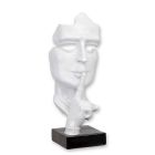Dekofigur Maske "Speak No Evil", H. 42 cm, weiß, Polyresinfigur, Kunstfigur, Filmfigur, A RESIN "SPEAK NO EVIL" MASK - WHITE