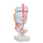 Dekofigur Maske Speak No Evil, H. 42 cm, weiß, Drip-Painting, Polyresinfigur, Kunstfigur, Filmfigur, A RESIN "SPEAK NO EVIL" MASK - DRIP WHITE