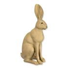 Kunststeinfigur sitzender Hase, Hasenfigur, Kunststeinhase, Kunststeintier, Tierfigur, Gartenfigur, Dekofigur, Osterhase, Osterdekoration,  A RESIN FIGURE OF A SITTING HARE