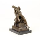 Erotische Bronzefigur, Mann und Frau, H. 17,5 cm, Erotikfigur, Paarerotik, Sammlerfigur, AN EROTIC BRONZE SCULPTURE