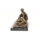 Erotische Bronzefigur, Nacktfigur, Erotikfigur, nacktes Paar, AN EROTIC BRONZE SCULPTURE