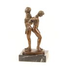 Erotische Bronzefigur zwei nackte Männer, H. 27 cm, , Erotikfigur, Nacktfigur, Männererotik, A BRONZE SCULPTURE OF 2 NAKED MEN